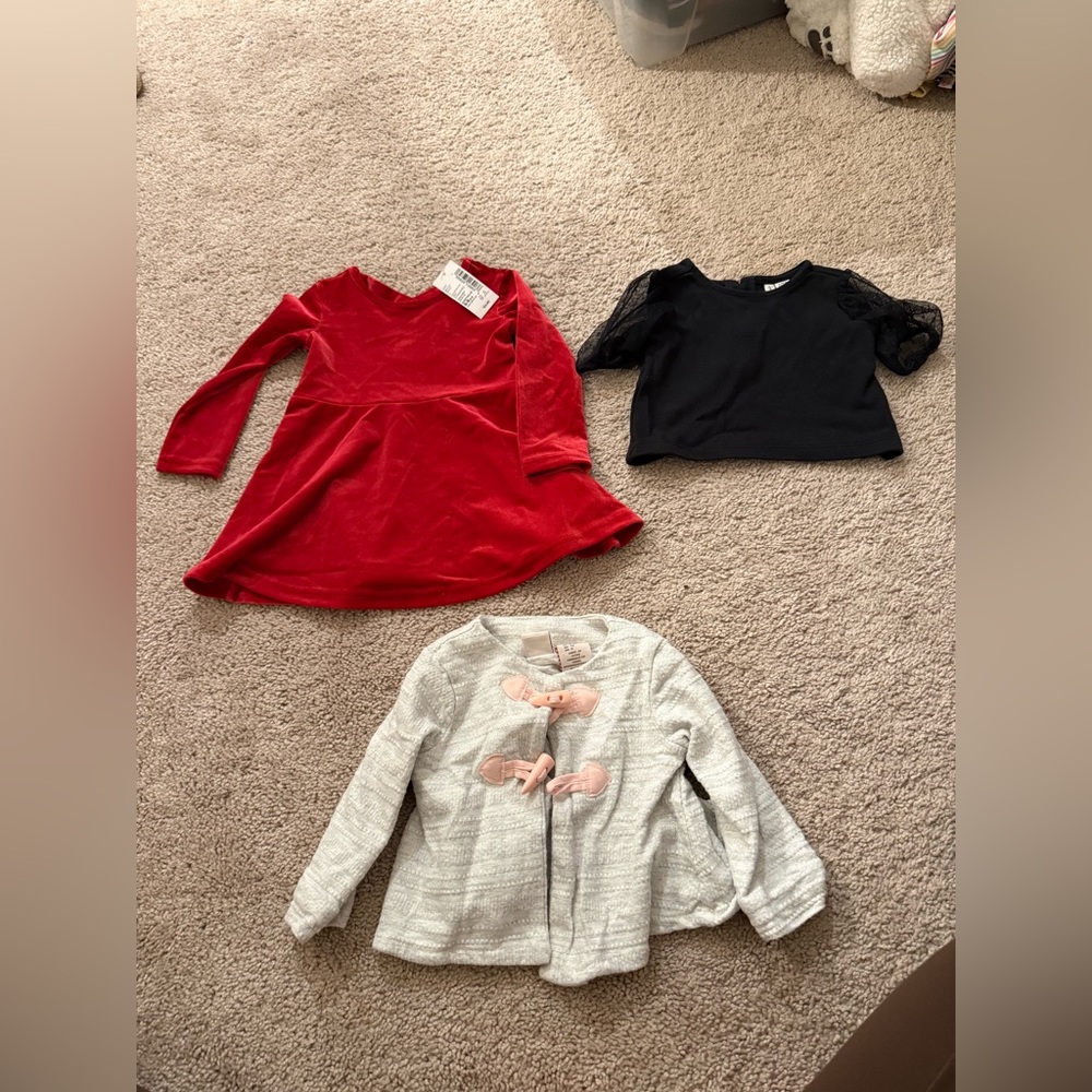 Red Velvet Kids Dress, Janie and jack top